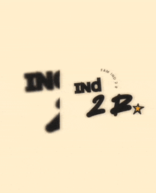 a blurred image of the word ind 2p
