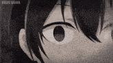 a close up of a person 's eye with the words ndds sama below
