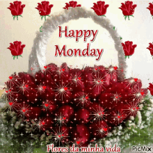 Happy Monday Flowers GIF