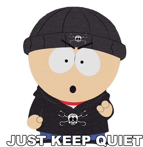 Just Keep Quiet Stan Marsh Sticker - Just Keep Quiet Stan Marsh South Park Stickers