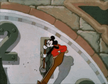 Mickey Mouse Clock Cleaner GIF - Clock Watch Clock Cleaner GIFs