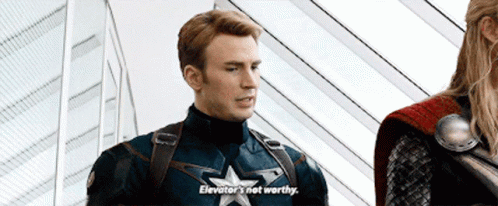 Captain America Elevators Noth Worthy GIF - Captain America Elevators Noth Worthy Avengers Age Of Ultron GIFs