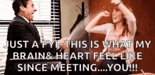 The Office Dance GIF - The Office Dance This Is What My Brain And Heart Feel Like GIFs