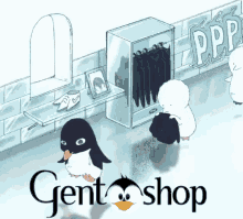 gentooshop goui goui pinguin black and white sael