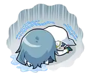 a cartoon of a person laying down with tears coming out of their eyes