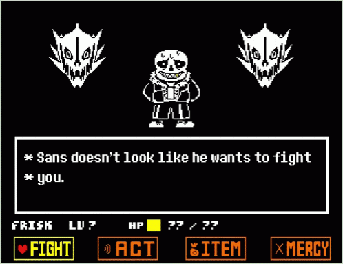 Doesnt Look Like He Wants To Fight You GIF - Sans Doesnt Look Like He Wants To Fight You Undertale - & Share GIFs