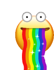 Rainbow Vomit Sticker - Rainbow Vomit Stickers
