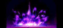 a purple and white explosion in a video game