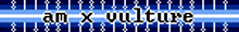 an x vulture is written on a blue background