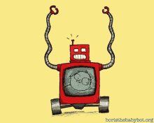 Boris The Babybot Red Robot GIF - Boris The Babybot Red Robot Robot GIFs