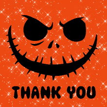 thank you orange halloween grin smile