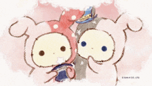 a drawing of two cartoon characters with the words san x co. ltd. written below them
