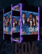 a movie poster for the ocean family battle shows a group of people