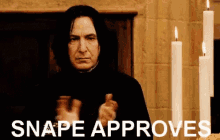 Snape Approves Serverus Snape GIF - Snape Approves Serverus Snape Harry Potter GIFs