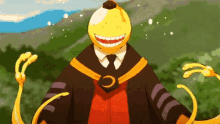 assassination classroom happy smiley face excited