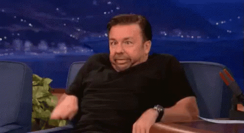 Funny Ricky Gervais GIF - Funny Ricky Gervais Silly - Discover & Share GIFs