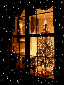 Snow Window GIF - Snow Window Christmas GIFs