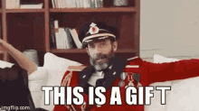 gif gift for you merry christmas captain obvious
