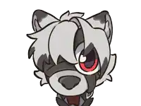 a cartoon drawing of a wolf 's face with a red bow tie