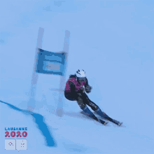 finish line youth olympic games alpine skiing giant slalom team usa