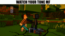 Watch Your Tone Barkity GIF - Watch Your Tone Barkity Minecraft GIFs