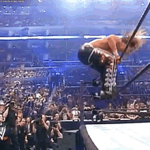 Shawn Michaels Kurt Angle GIF - Shawn Michaels Kurt Angle Springboard Dive GIFs