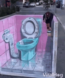 Toilet Viralhog GIF - Toilet Viralhog Jump GIFs