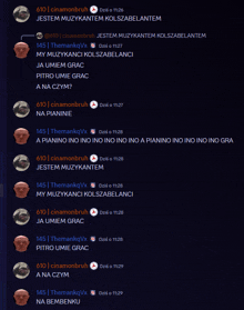 a screenshot of a conversation between 610 and themankqvx