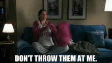 New Years Eve Tess Byrne GIF - New Years Eve Tess Byrne Dont Throw Them At Me GIFs