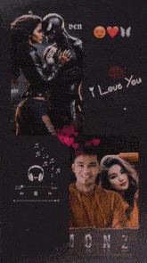 a collage of pictures with the words i love you on the bottom