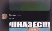 a screenshot of a text message between skrein and a person .