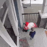Santa Punching Bag GIF - Santa Punching Bag Goofy GIFs