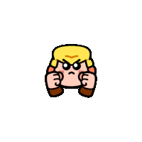 a cartoon of a man with a crown on his head is crying