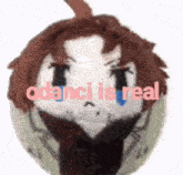 a stuffed animal with the words " odanci is real " written on it