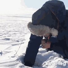 Ice Fishing Viralhog GIF - Ice Fishing Viralhog Catching A Fish GIFs