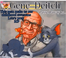 Tom And Jerry Director Gene Deitch Passed Away Gif GIF - Tom And Jerry Director Gene Deitch Passed Away Gene Deitch Tom And Jerry GIFs