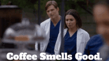 Greys Anatomy Atticus Lincoln GIF - Greys Anatomy Atticus Lincoln Coffee Smells Good GIFs