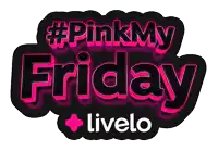 a pink and black logo that says #pinkmy friday