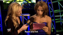 Sasha Banks Renee Young GIF - Sasha Banks Renee Young Love Letter GIFs