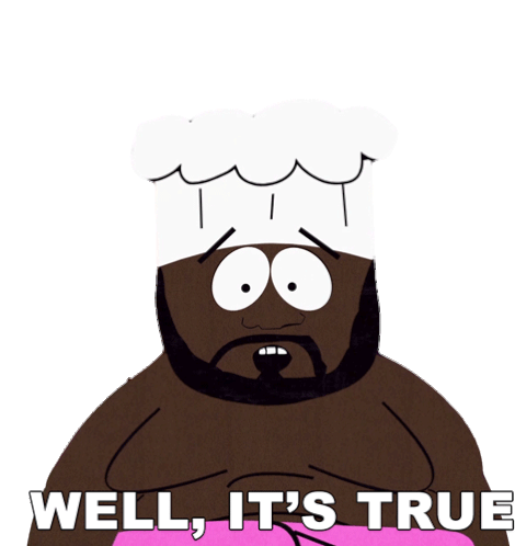 Well Its True Jerome Chef Mcelroy Sticker - Well Its True Jerome Chef Mcelroy South Park Stickers