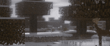 a black and white image of a minecraft world with trees