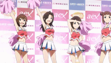 idolmaster anime haruka amami hibiki ganaha cheerleader