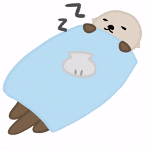 animal sea otter cute sleep zzz