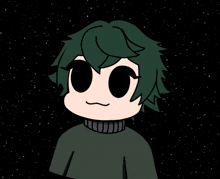 a cartoon of a girl with green hair holding a red lightsaber