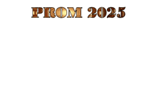 a prom poster with a bride and groom under a balloon arch