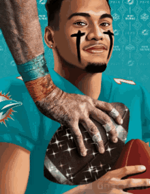 miami football sparkling glitters dolphins nfl
