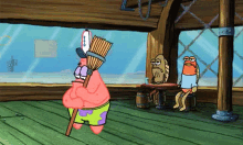 Patrick Cleaning GIF - Patrick Cleaning Floor GIFs