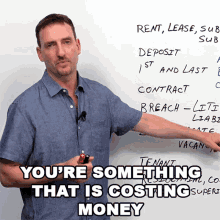 You Are Something That Is Costing Money Adam GIF - You Are Something That Is Costing Money Adam Learn English With Adam GIFs