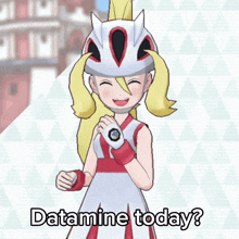 a cartoon character with the words datamine today written on the bottom