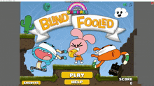 a game called blind fooled is being played on a computer screen